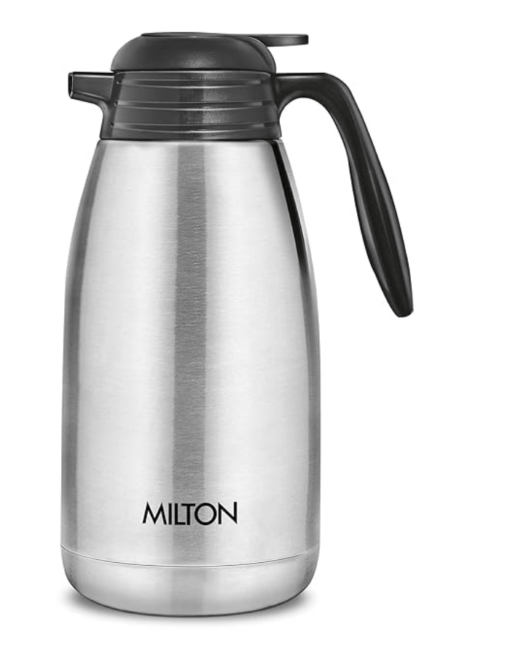 Milton Classic 2000 Thermosteel 24 Hours Hot or Cold Carafe, 2000 ml, Silver | Double Walled | Rust Proof | Food Grade | Easy to Carry | Tea, Coffee, Juice - Image 4